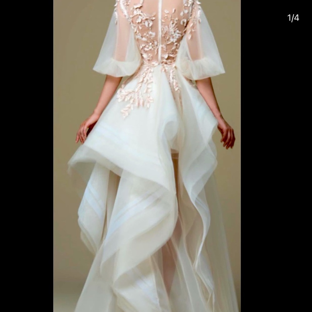 Gorgeous designer gown - made modest (lined)